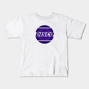 Blue purple circular "Disco" explosion Kids T-Shirt